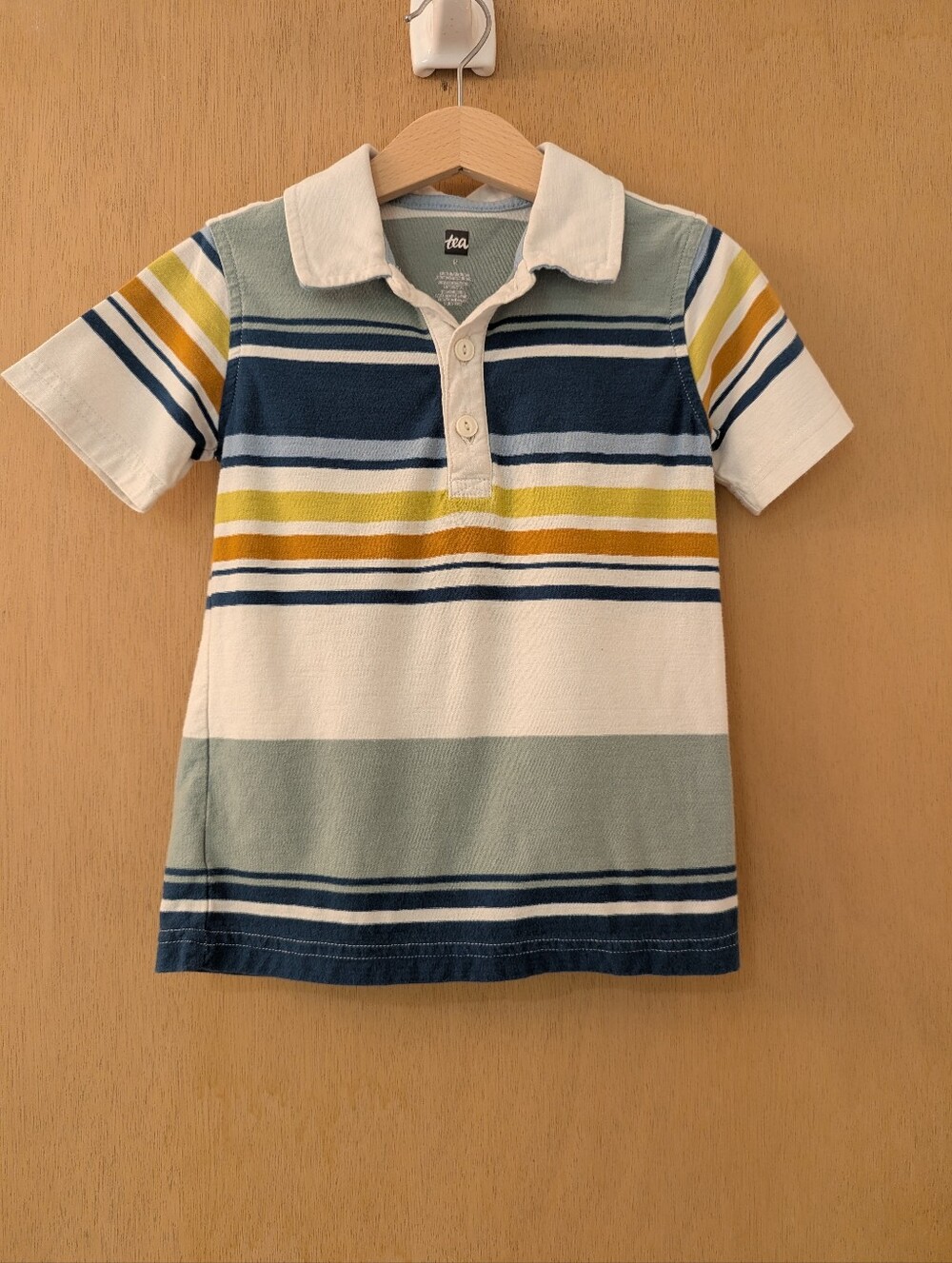 Tea Collection Polo Striped Short Sleeve Shirt Sz 5T